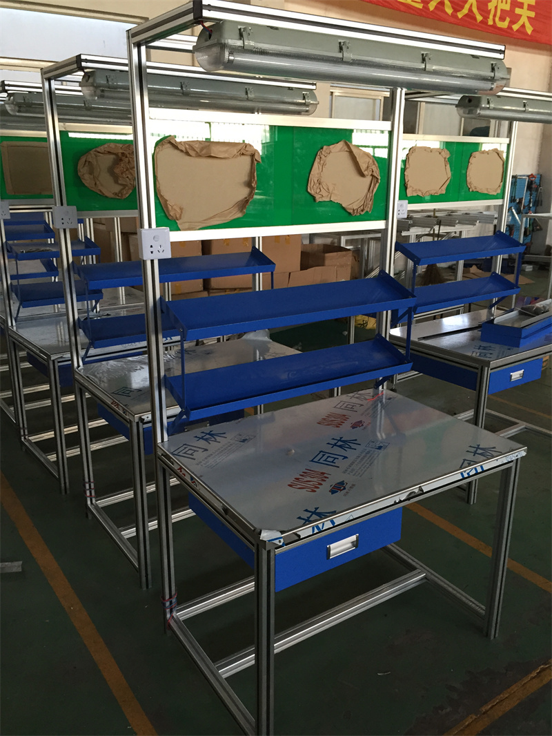 亞克力有機(jī)玻璃鋁型材工作臺(tái)
